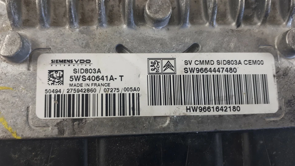 T505 Peugeot ECU Controllo Modulo Unità 5WS40641A-T 9664447480 - Immagine 3 di 4