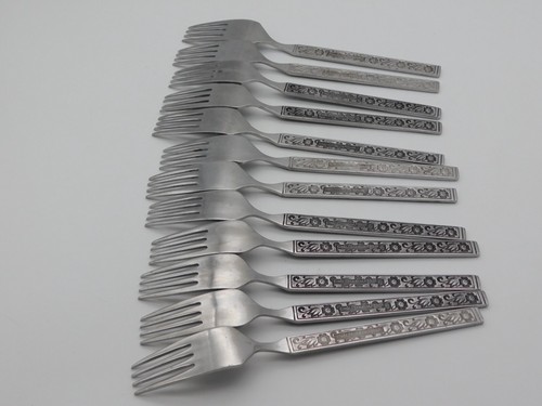 39 Pieces Vintage Gold Standard Stainless Flatware Night Blossom Japan MCM - Picture 16 of 22