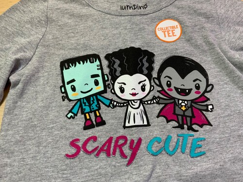 New Girl’s Little Monsters Halloween LS Tee Sz 6 says Scary Cute* - Picture 2 of 4