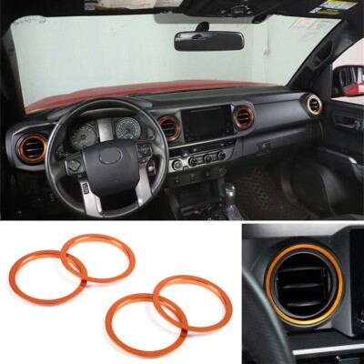 Alloy Car Air Condition Vent Outlet Inner Ring Cover for T@yota T@coma 2016-2021