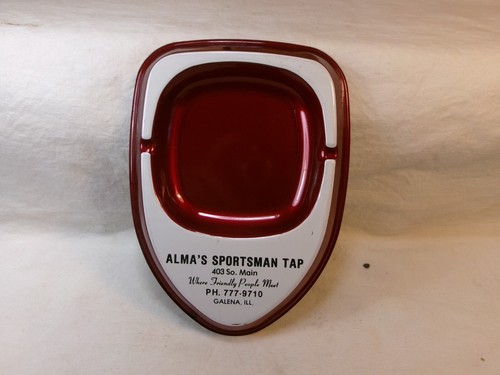Vintage Alma's Sportsman Tap Galena, IL Advertising Ashtray