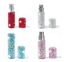 Bling Glitter 10ml Perfume empty Bottle With Vacuum Press Mini spray Atomizer