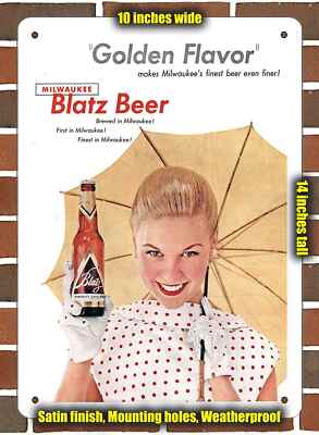 Metal Sign - 1954 Blatz Beer- 10x14 inches