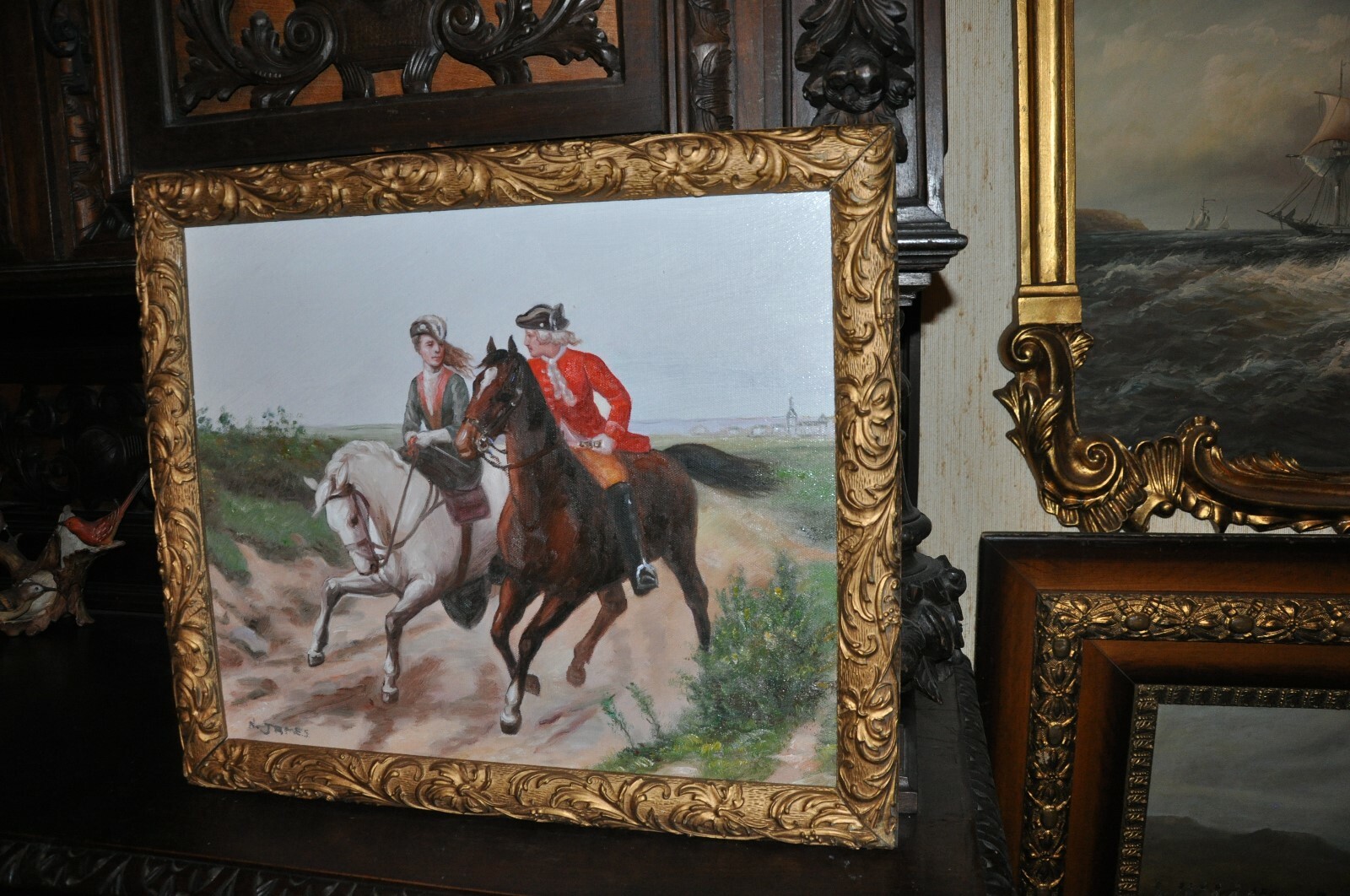 Lovely old Allegorical Victorian Painting eBay