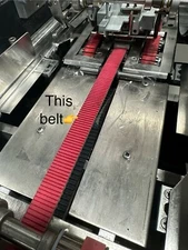 8484202 Prefeed Belt Roto Bin - Grooved; Y100410 Pre-Feed Belt 145T Grooved