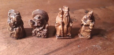 Statuettes bois sculpture chinoise Chine Confucius - chinese wooden statue - Photo 1/4
