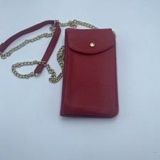 Womans Girl Cell Phone Crossbody Bag Purse Wallet Chain Handle Color Red