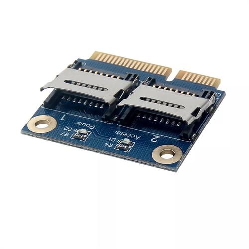 Mini pci-e to 2 TF adapter card USB 2.0 based PCI Express Half-Mini Card - Picture 6 of 10
