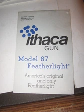 VINTAGE ITHACA MODEL 87 FEATHERLIGHT  HANG TAG  CARD
