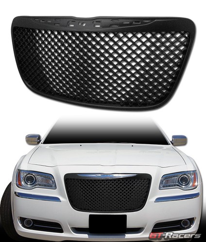 Matte Black Mesh Front Bumper Grille For 2011-2014 Chrysler 300 & 300C | Direct Replacement Grill Guard Upgrade