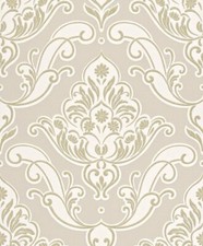 Rasch Relieftapete Gatsby 319613 Barock Taupe Creme Gold Glitzeffekt stylisch
