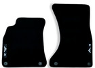 Front Car Floor Velour Mats For Audi A4 B8 Waterproof Black Carpet Liners 2pcs