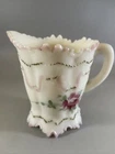 Vintage EAPG Dithridge White Milk Glass Versailles Hand Painted Creamer Cup