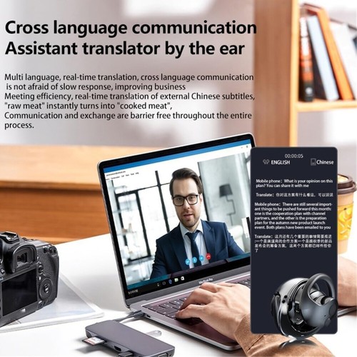 Bluetooth Übersetzer Kopfhörer Language Translator Headset 144 Sprachübersetzer - Bild 11 von 17