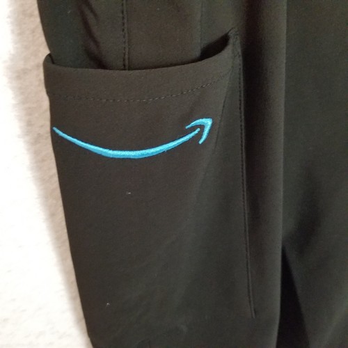 LULY YANG Amazon Logo Uniform Stretch Cargo Shorts Black Size Large - Picture 3 of 6