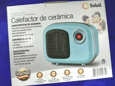 Soleil MH-08M Personal Electric Ceramic Heater 250 Watts, Blue