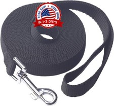 Nylon Long Dog Leash for Small Medium Large Dogs, 15ft Black