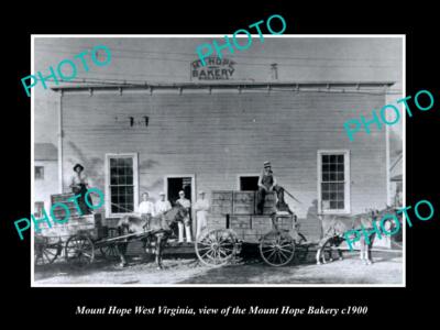 OLD LARGE HISTORIC PHOTO OF MOUNT HOPE WEST VIRGINIA THE M/H BAKERY STORE c1900