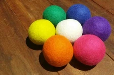 7 Large Wool Dryer Balls colorful RAINBOW Color Pack FUN , Laundry Balls