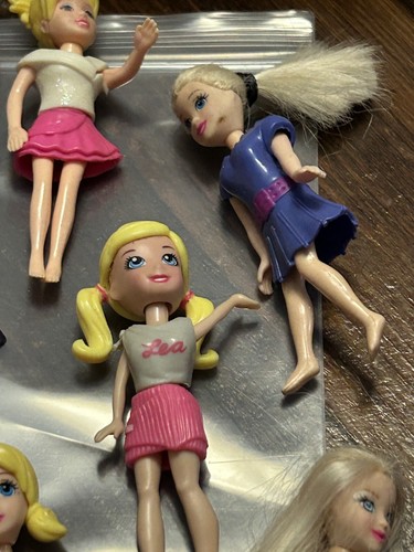 Lot of 15 Vintage Mattel Polly Pocket Assorted Dolls With Plastic Clothes - Picture 8 of 15