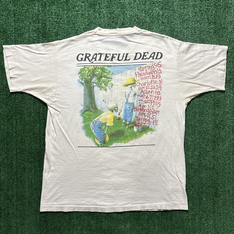 Camiseta De Colección Grateful Dead XL Primavera 1995 Tour Tom Sawyer Huckleberry Finn Foto 3 de 4