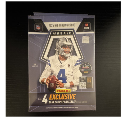 Panini 2025 Mosaic NFL Pack 8 Cards Blue Scope Parallels Dak Prescott Cowboys
