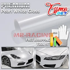 PET Pearl White Gloss White Vehicle Vinyl Wrap Decal Sheet Film Like Paint