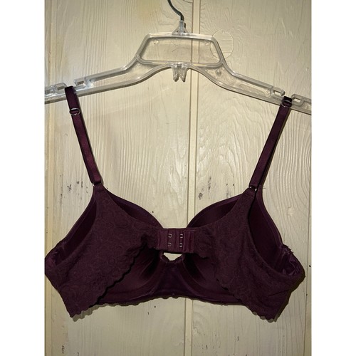 34C Aerie Bra Sunnie Demi Push-Up Underwire Padded Push Up Wine Berry Purple - Picture 4 of 6