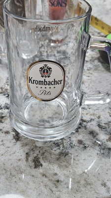 Krombacher Pils 0.5L Glass Beer Mug - READ