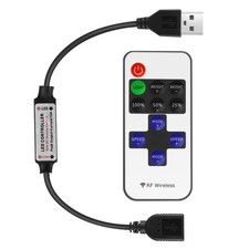 RF Mini Wireless Remote Controller for Single Color LED Strip Lights RF Dimmer