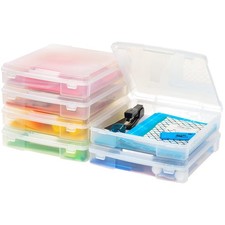 Clear Scrapbook Cases with Handles - 12x12 Paper Storage