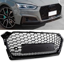 Kühlergrill Grill Wabendesign Trichter hochglanz Schwarz passt für Audi A5 F5