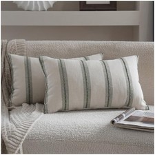 Boho Throw Pillow Covers 12x20 Set of 2 20" x 12" Pack of 2 Olive Green