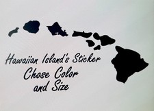 Hawaiian Islands Hawaii Island Sticker 3 6 Or 12 Decal 16 Different Color New Hawaiian Islands Hawaii Island Sticker 3 6 Or 12 Decal 16 Different Color New