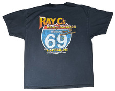 Harley Davidson Ray C's Route 69 T Shirt Mens XL USA Made Lapeer Michigan Biker