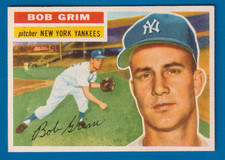 1956 Topps #52 Bob Grim, NY Yankees NR-MINT or Better, Centered w/ Nice Color