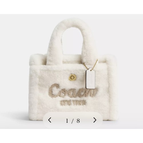 Coach Cargo Tote Bag 20 Shearing Off White New