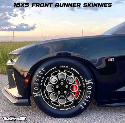 2 VMS RACING MODULO DRAG RIMS WHEELS 18X5 FRONT SKINNIES FOR 11-24 CHEVY CAMARO