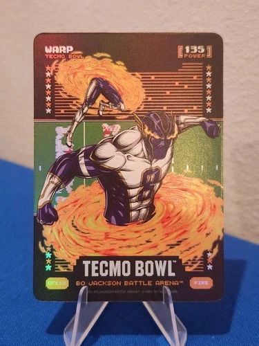 2026 Bo Jackson Battle Arena Tecmo Bowl Battle Foil Fire Warp-Lamar Jackson
