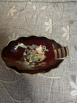 Atemberaubende Carlton Ware Neu Mikado Muster 2727 Schale Top Emaillierung & Vergoldet