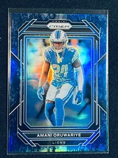 2022 Panini Prizm Amani Oruwariye Blue Camo Parallel Prizm  SSP #/25  LIONS