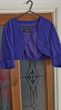 Ladies Coast Purple Bolero Jacket Size 12