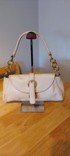 Vintage Furla Cream Leather Handbag Made In Italy