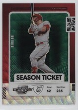 2021 Panini Contenders Season Ticket Optic Green Wave Prizm Mike Trout #56 0r4