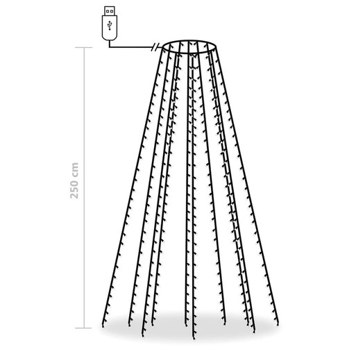 250 Blue Christmas Tree Net Lights 98.4 Inch Indoor Outdoor Holiday Decor - Bild 6 von 6