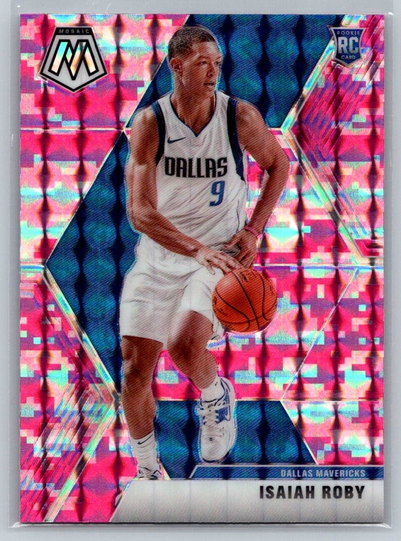 2019-20 Panini Mosaic #232 Isaiah Roby Camo Pink