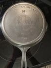 GRISWOLD #8 Cast Iron Skillet Slant logo skillet 704-D Restored