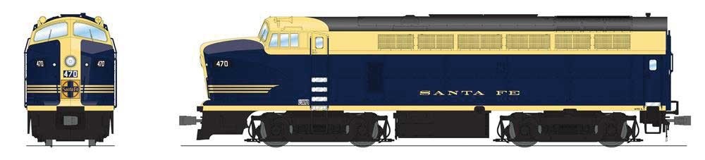 Broadway HO 7699 Baldwin RF16 Sharknose A - w/Sound & DCC Santa Fe