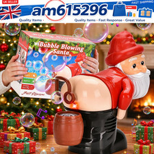Santa Automatic Bubble Machine  Electric Christmas Funny Fart Bubble Toy For Kid