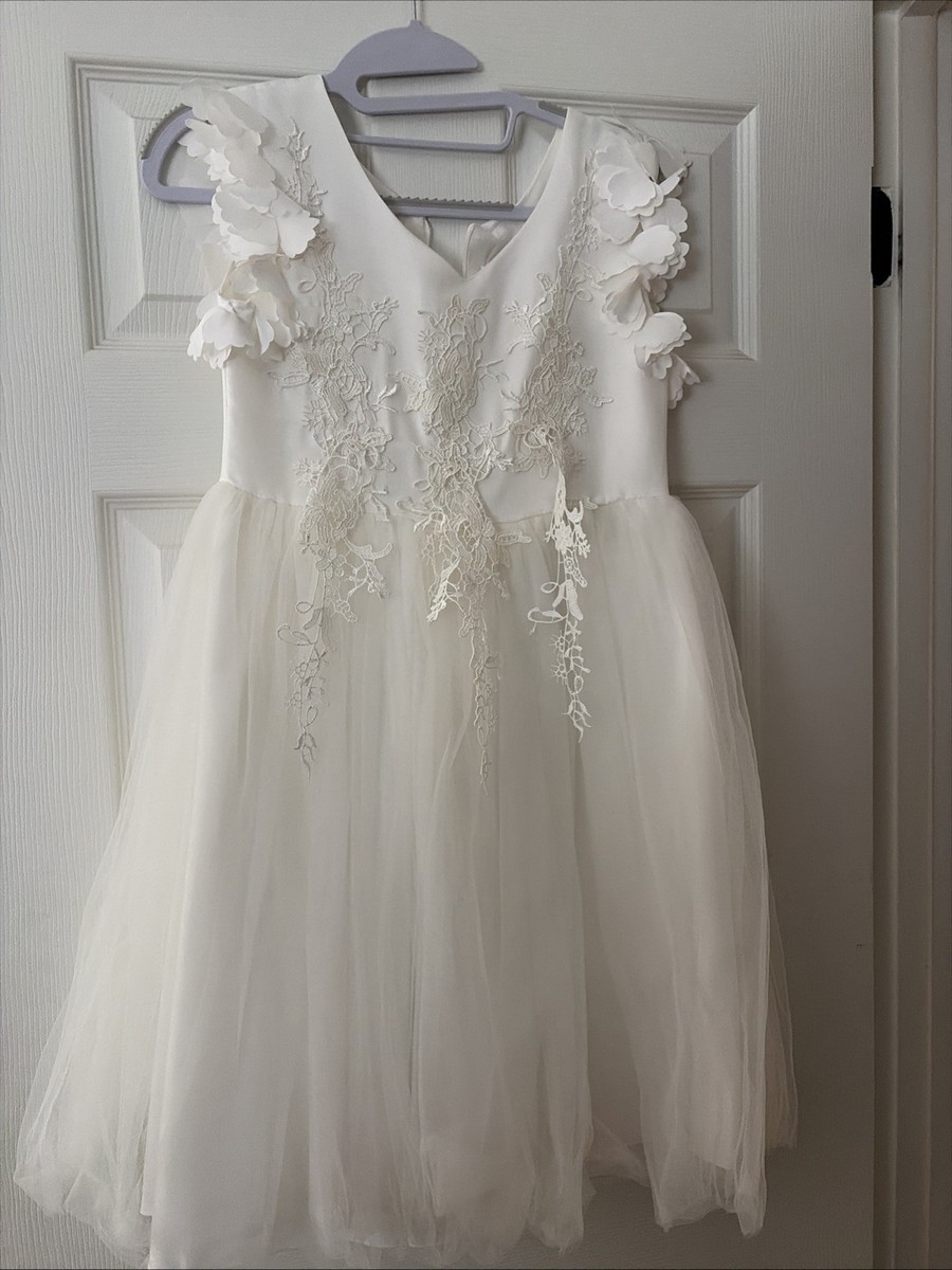 elegant first holy communion dresses Princess Ball Gown First Communion Dress Celestial 3305 Pre-order 5-6 years / White (With different lace) main image 0